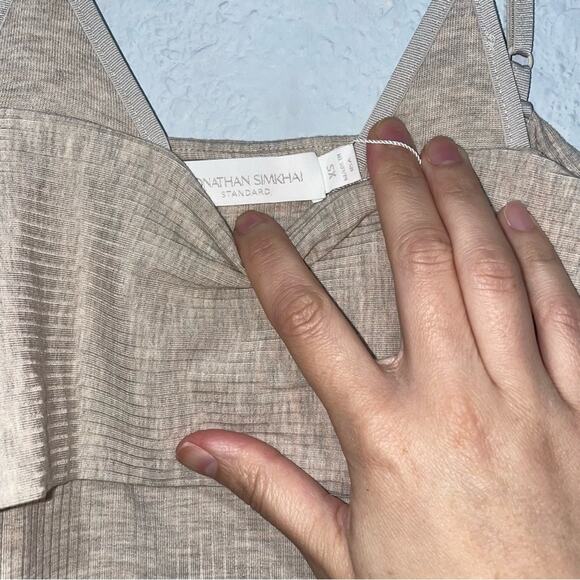 Jonathan Simkhai Womens Piper Off The Shoulder Ribbed Pullover Top XS - Picture 4 of 10